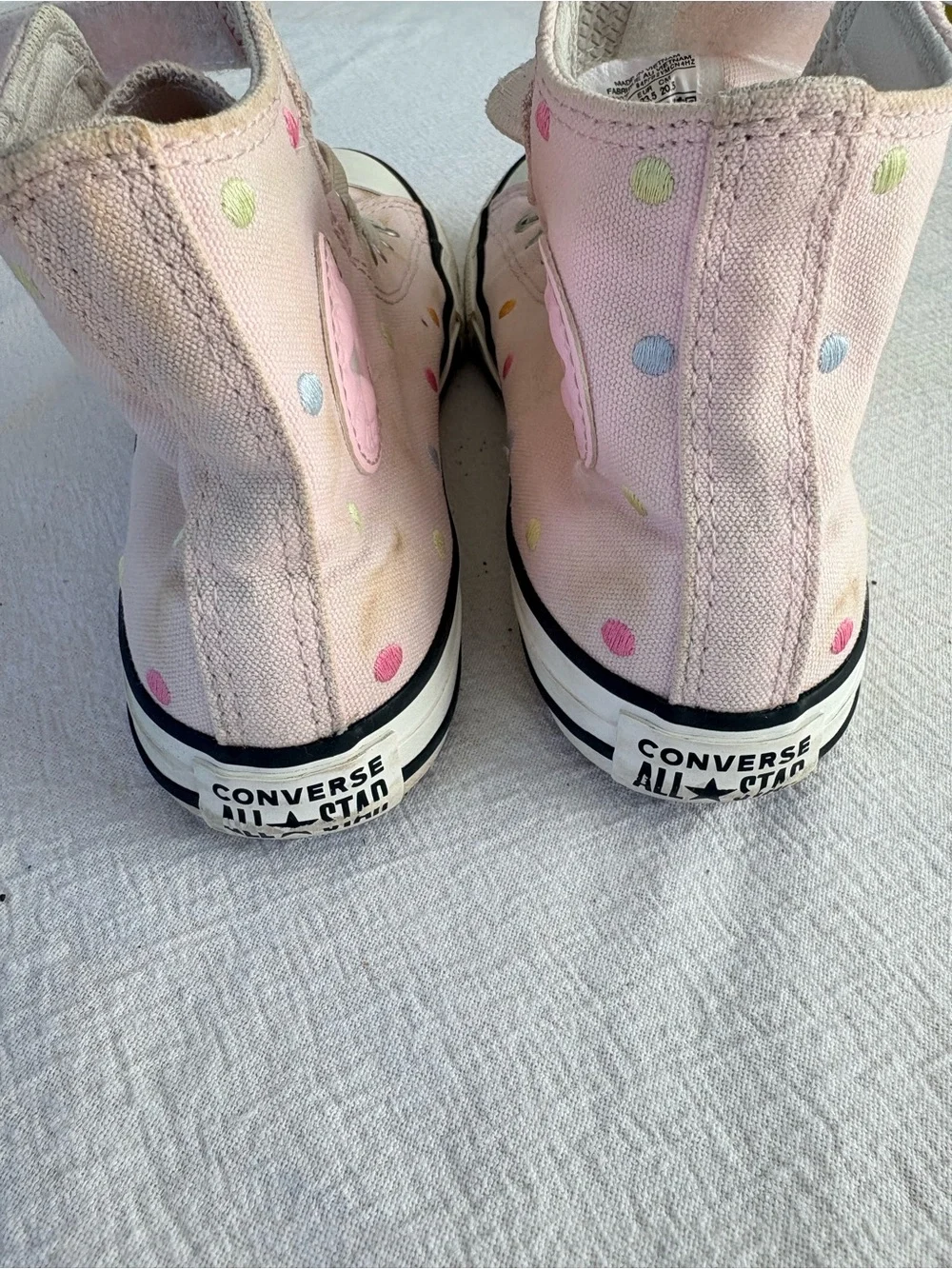 Converse Kids Pink High-Top Sneakers with Multicolor Dots - Picture 5 of 5